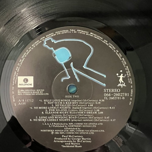 Paul McCartney Give My Regards to Broad Street vinyl used, 1984 soundtrack