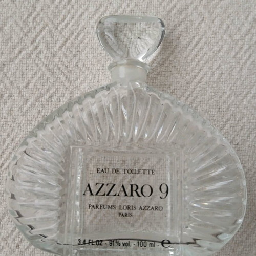 Azzaro 9 perfume bottle like new, vintage, empty 100 ml