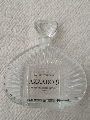 Azzaro 9 perfume bottle like new, vintage, empty 100 ml
