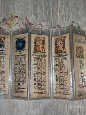 Egyptian Papyrus Bookmarks set of 10 new in original sleeve