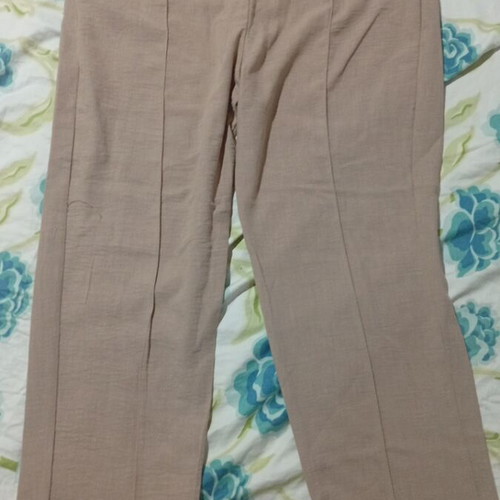 Set palazzo pants and shirt like new, size Large, beige
