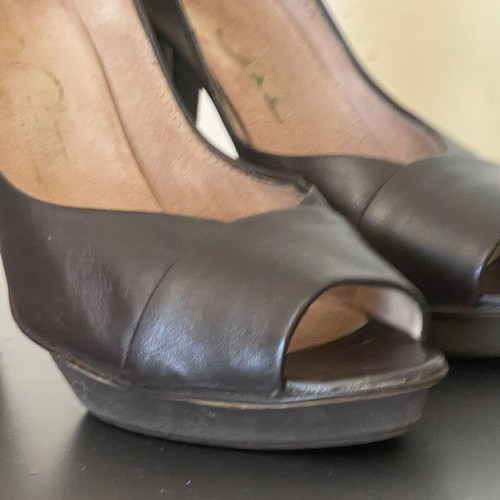 Branded Leather Pumps Used Size 37.5 With Stable 11 cm Heel