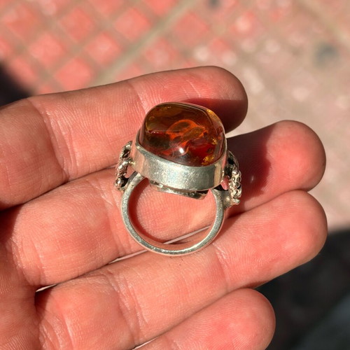 Silver ring 925 used, size 18/58