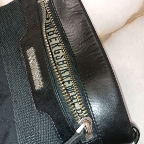 Bikkembergs leather men's bag used, black