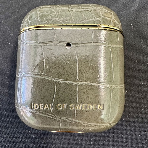 Ideal of Sweden Atelier AirPods Case Khaki Croco used for AirPods 1/2 Gen