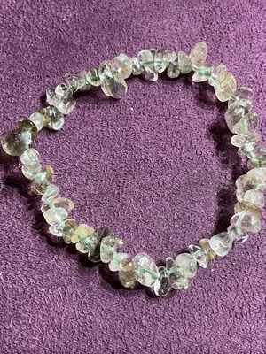 Green rutilated authentic stone bracelet