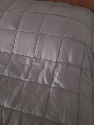 Weighted blanket 7kg 196x215 cm like new, grey anthracite