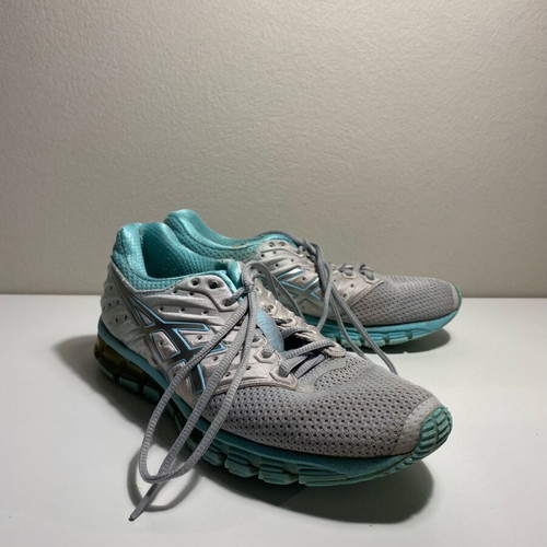 Asics shoes used, size 39, gray and turquoise athletic