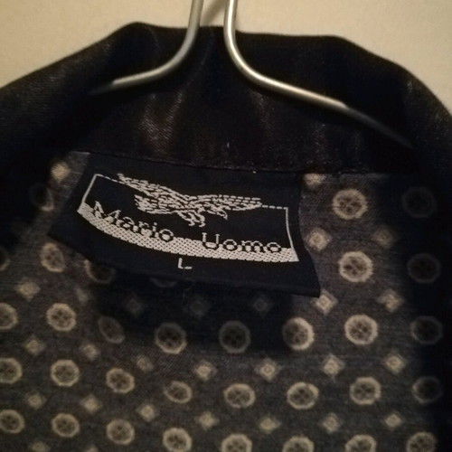 Men's satin pajama large black and blue like new
