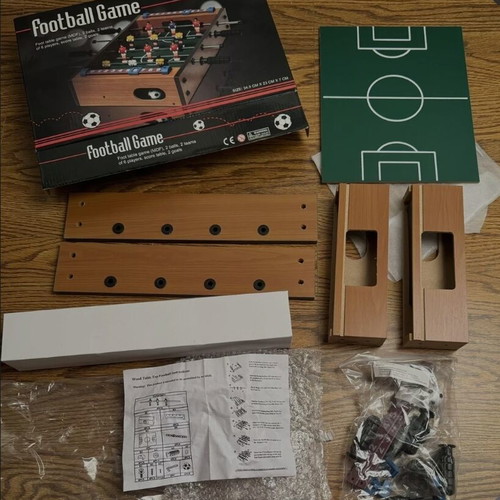 Mini wooden table football game new with 2 balls