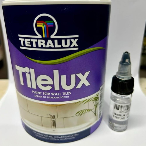 Tilelux paint for tiles new, satin varnish finish