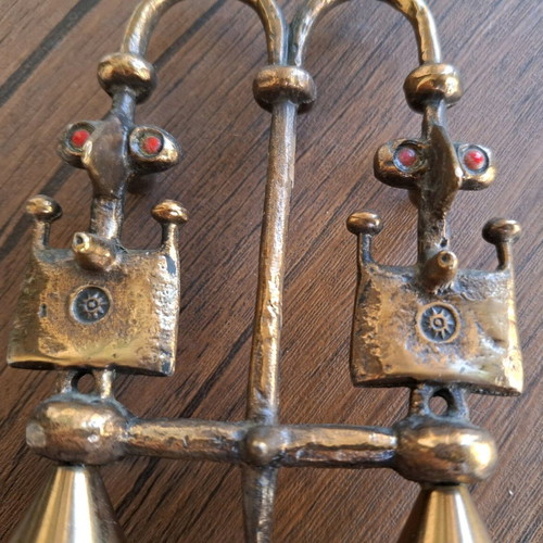 Double brass bell used vintage likely work by Muharos Lajos