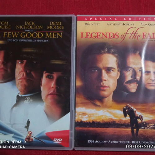 Movies Legends of the Fall and A Few Good Men like new, 2 together