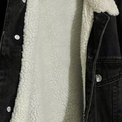 Denim jacket Bershka black XL like new
