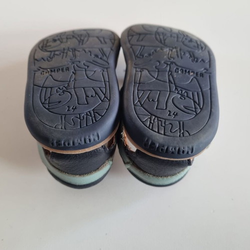 Camper children's sandals size 24 like new, blue and green