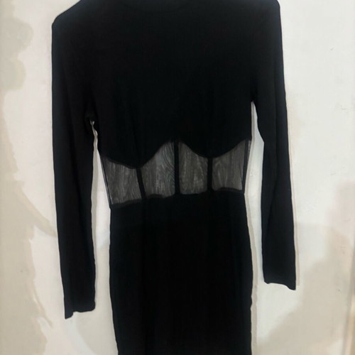 Shein dress with see through details like new, black, size M