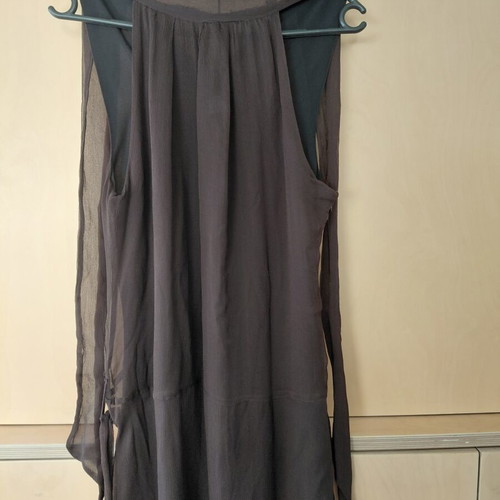Zara silk summer dress brown large like new