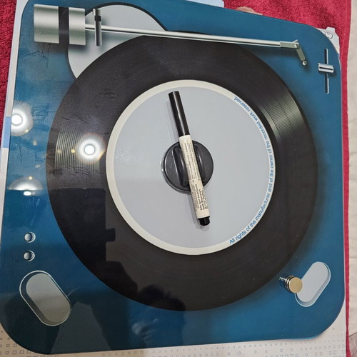 Magnetic Glass Note Surface with Retro Vinyl Design new