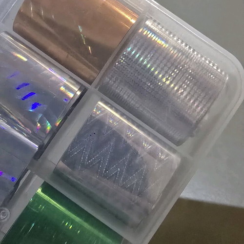 Nail art gold foils used, variety for nail designs