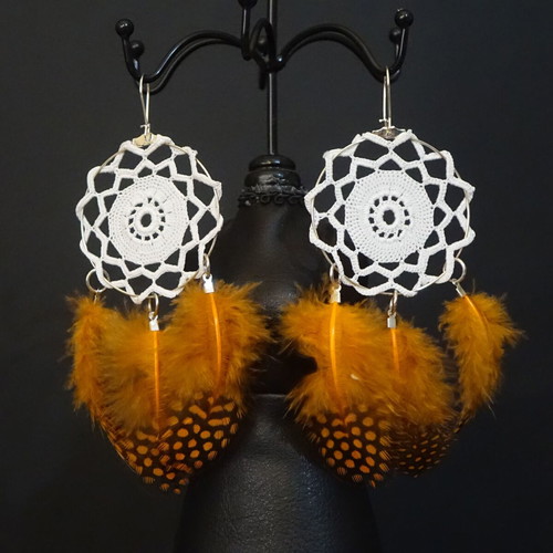 Dreamcatcher earrings new with intricate design