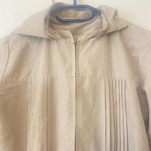 Jacket thin used, beige gabardine, size S