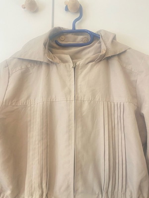 Jacket thin used, beige gabardine, size S