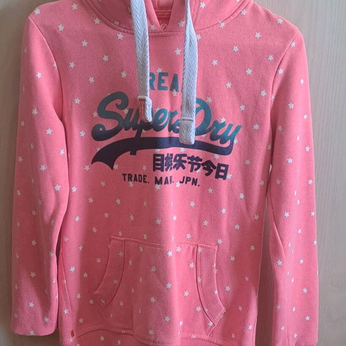 Superdry women's pink hoodie like new, vintage series