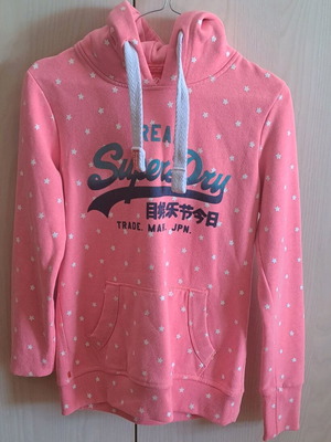 Superdry women's pink hoodie like new, vintage series
