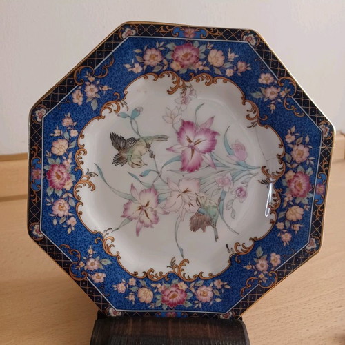 Japanese decorative plate vintage with repaired break