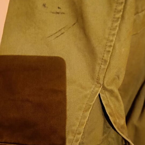 Zara khaki medium length parka used with embroidery and zipper XL