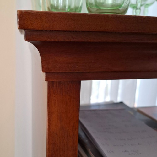 Handmade Varagki wooden bookcase used, 3 shelves with cabinet
