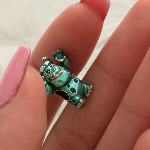 Pandora Sulley monster charm like new, green and silver