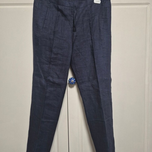 Zara blue linen pants size 38 like new