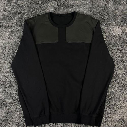 Karl Lagerfeld Leather Detail Sweatshirt men's sweatshirt like new, XL, black