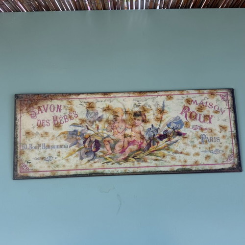 Vintage decorative sign for wall or door, 40x15cm