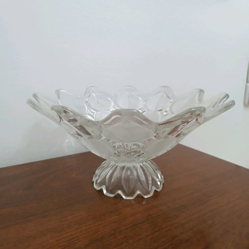 Glass fondue bowl like new, 30 cm diameter