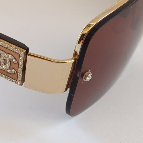 Chanel 2065-B Sunglasses Like New Brown Gold Made in Italy