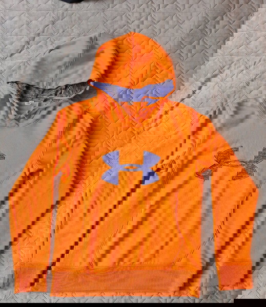 Under Armour Hoodie Γυναίκες – Πορτοκαλί/Μωβ Λογότυπο – Μέγεθος Μ