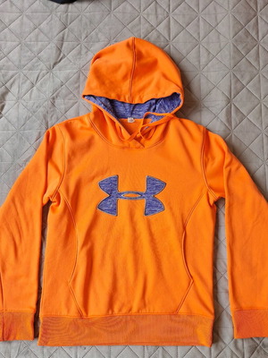 Under Armour Hoodie Γυναίκες – Πορτοκαλί/Μωβ Λογότυπο – Μέγεθος Μ