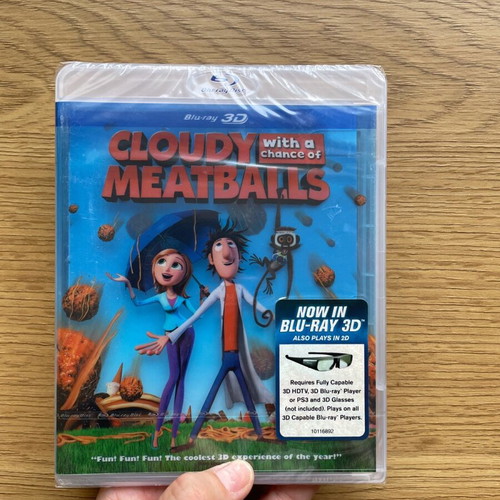 Blu-ray 3D Cloudy with a Chance of Meatballs new sealed box