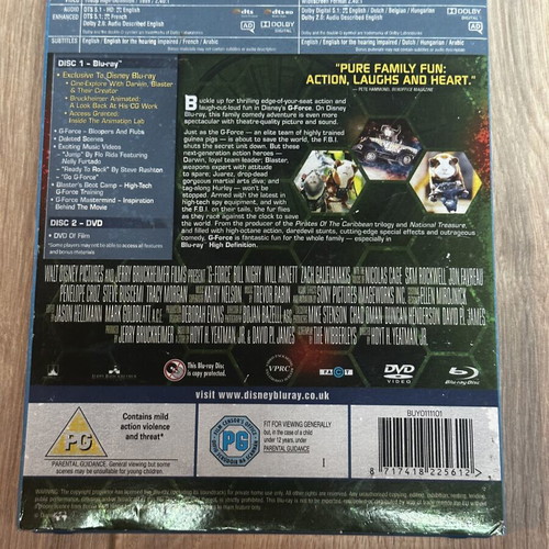 G-Force Blu-Ray used with English subtitles