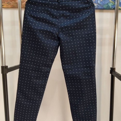 Zara women's dark blue polka dot pants size 38 like new