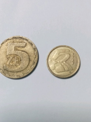 Νομίσματα 5ζλοτι Πολωνίας μεταχειρισμένα, σετ 2 τεμάχια