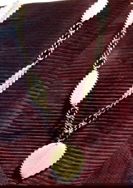 -!SPRING OFFERS!%FURLA Golden Leaf Necklace Κολιέ μακρύ,σε χρυσές-μπεζ αποχρώσεις-άριστη κ