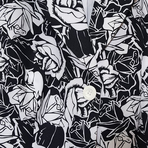Floral Black and White Jacket XL like new