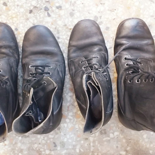 Air Force boots used, 1980s, pairs size 43