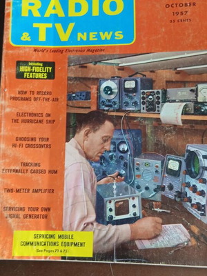 Περιοδικό Radio & TV News μεταχειρισμένο, Οκτώβριος 1957