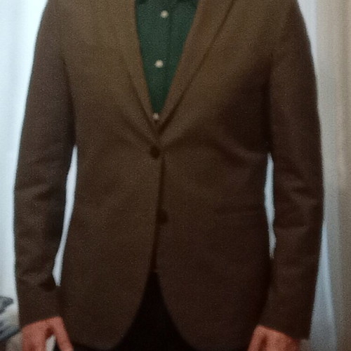 Sisley men's jacket olive size 50 slim comfort fit new