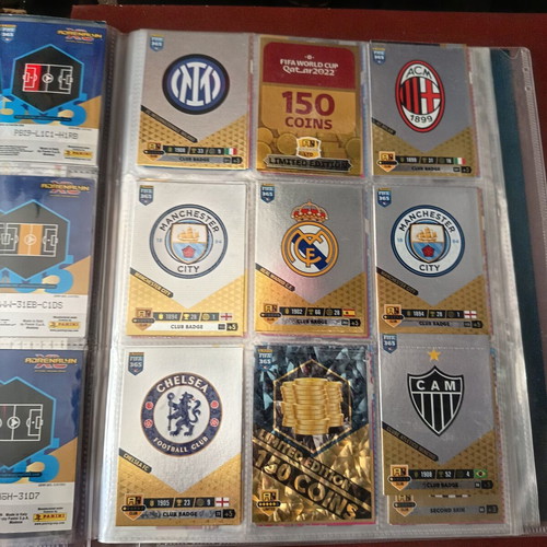 Adrenalyn XL Panini album with about 120 football cards 2023, new