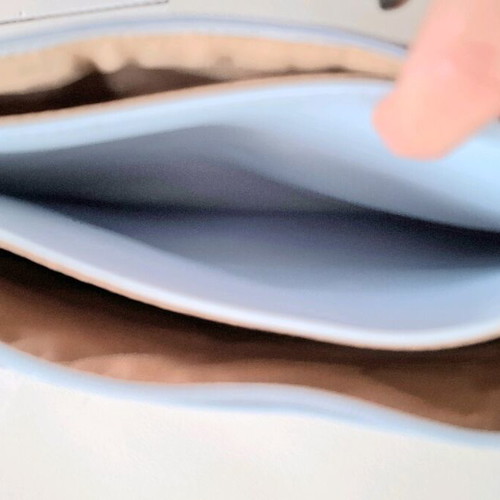 Leather shoulder bag A To Z Greek turquoise new with 3 different handles 35x25